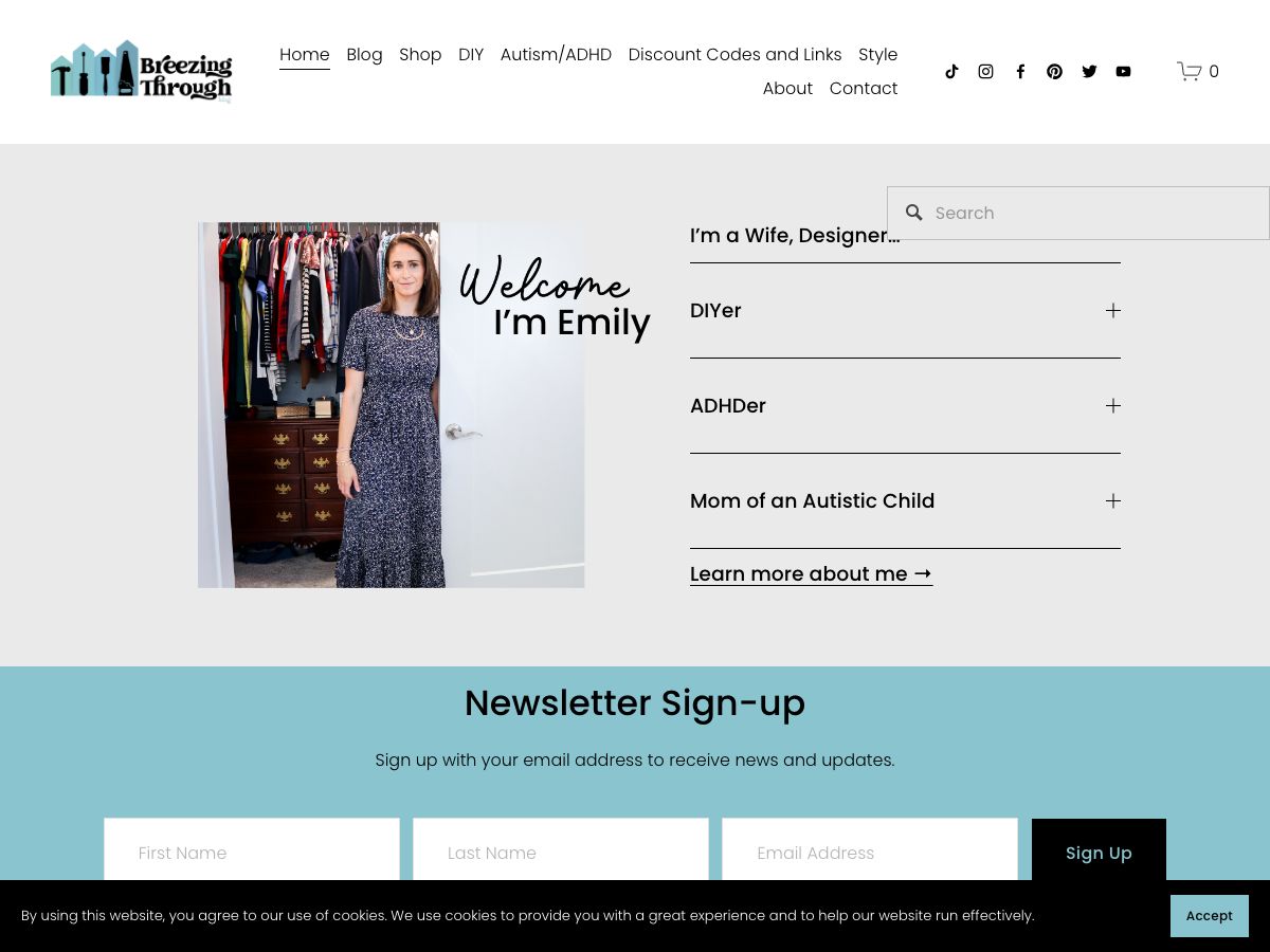 Breezing Through website screenshot