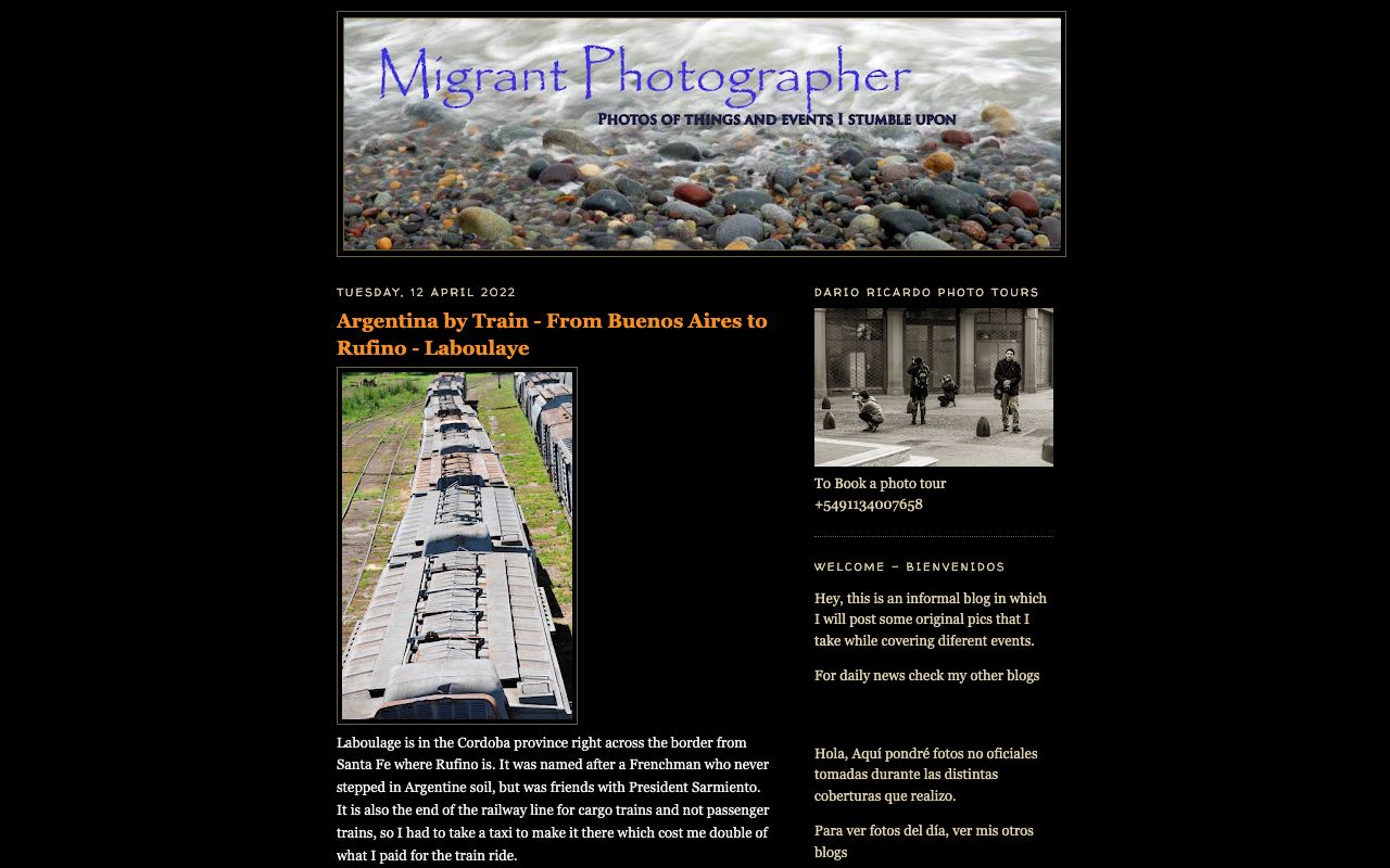 Migrant Photographer website