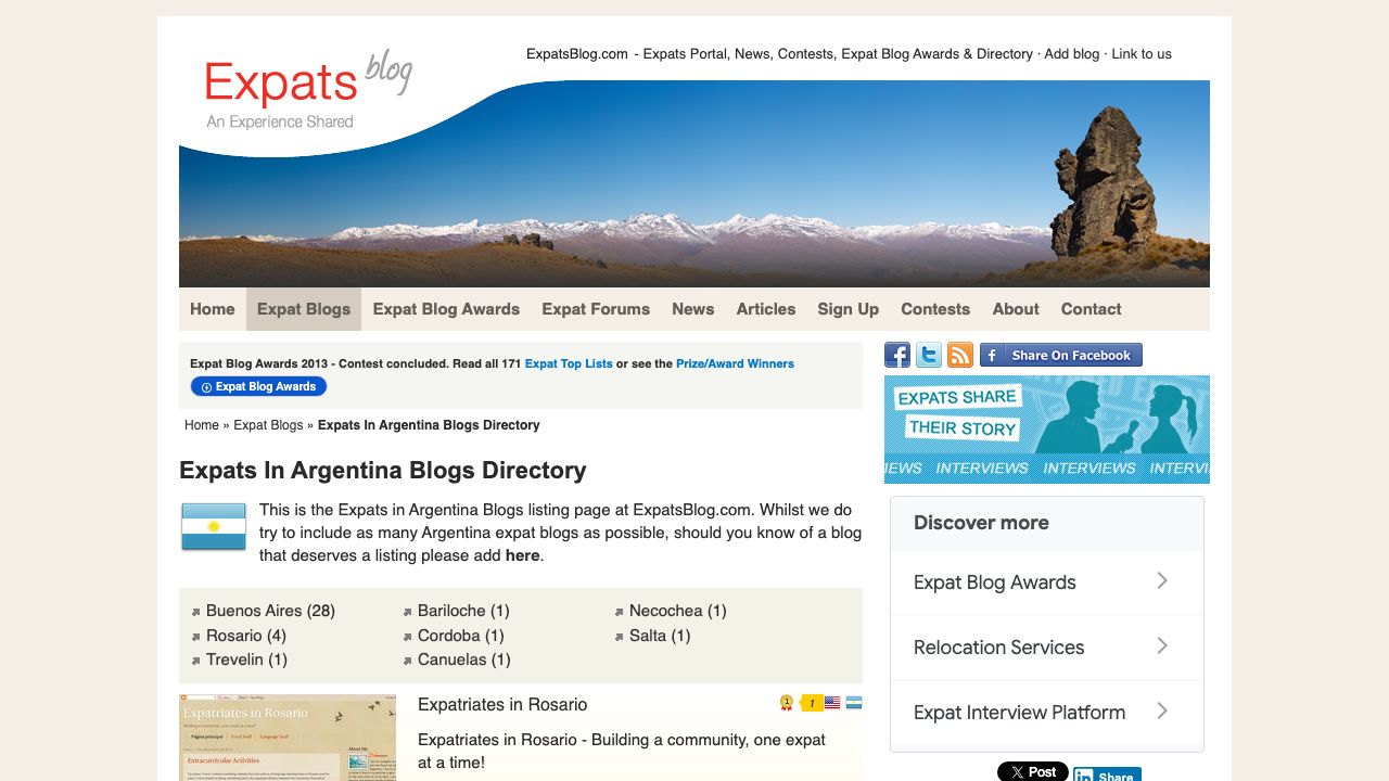 Expats Blog Argentina Directory website