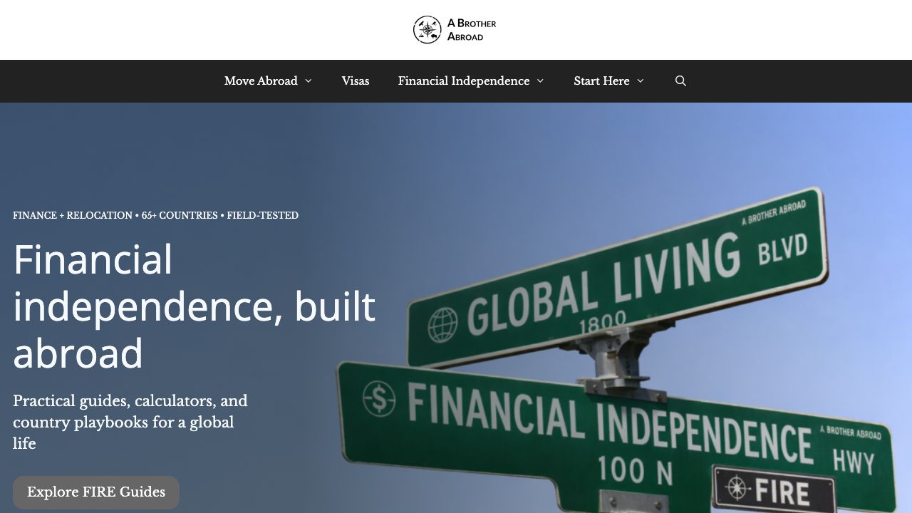 A Brother Abroad website screenshot