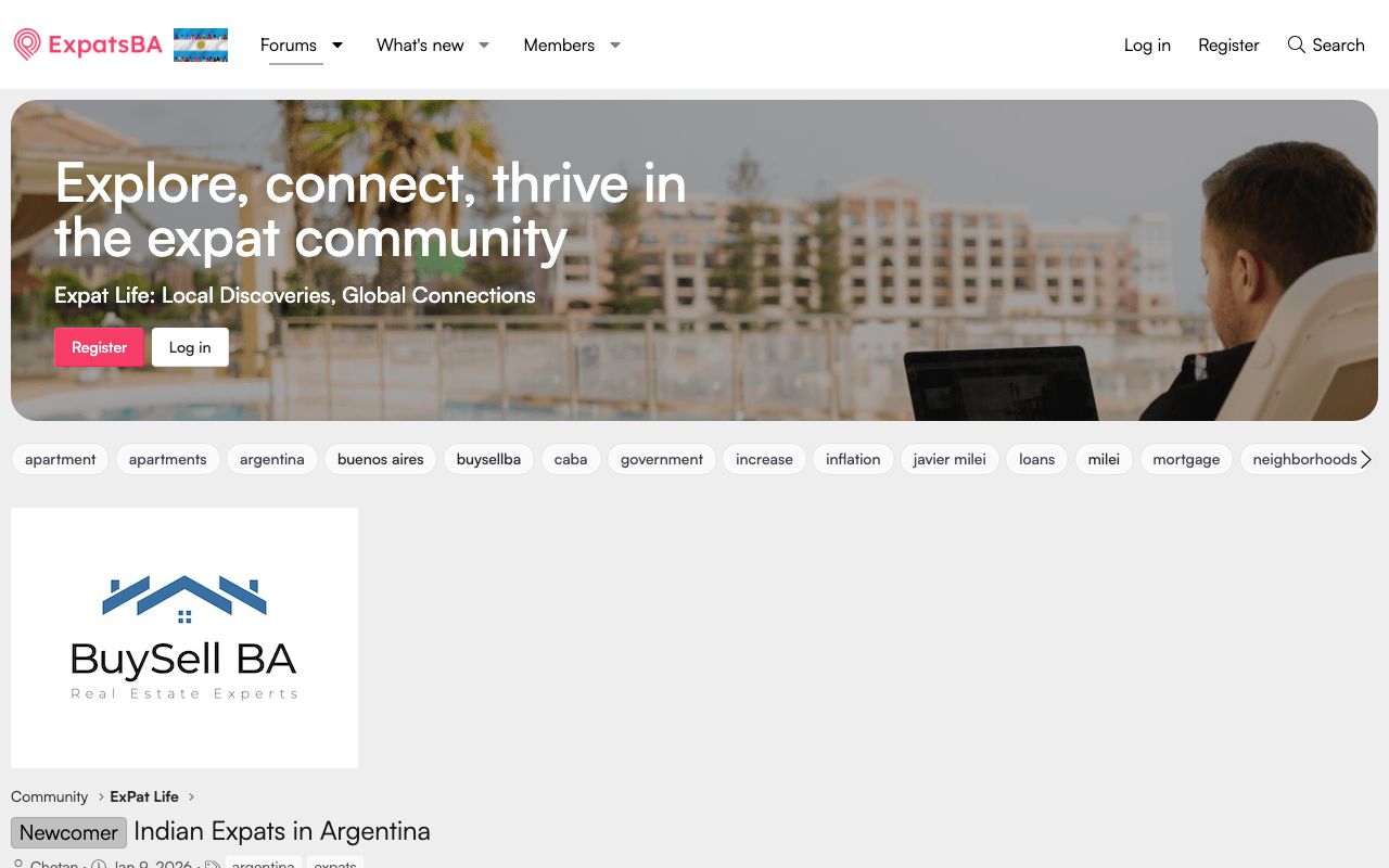 Indian Expats BA Forum website